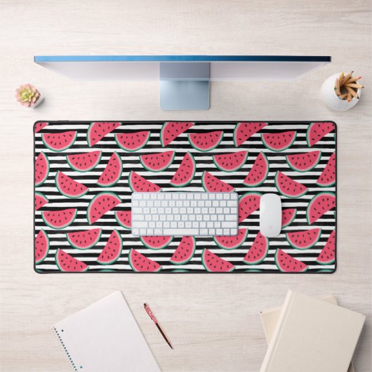 Sweet Watermelon sur bandes Motif noir et blanc (Bureau 1)
