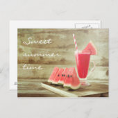Sweet Watermelon Time - Carte postale été (Devant / Derrière)