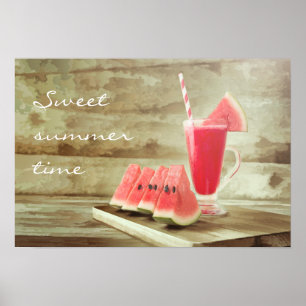 Sweet Watermelon Time – Rustiek Zomer Poster