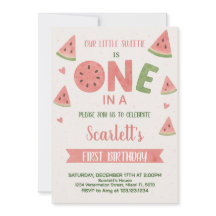 Sweet Watermelon verjaardagsuitnodiging voor kinde
