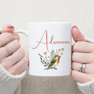 Sweet Waterverf Bird gepersonaliseerd Koffiemok