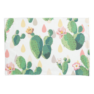 Sweet Waterverf bloeiende cactus Patroon Kussensloop