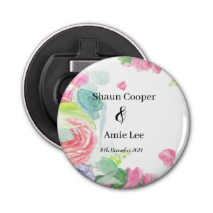 Sweet Waterverf Boho Wedding Button Flesopener