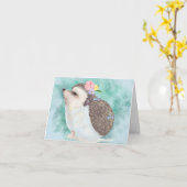 Sweet Waterverf Hedgel Kaart (Gele Bloem)