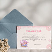 Sweet waterverf schattige donuts script baby showe bedankkaart