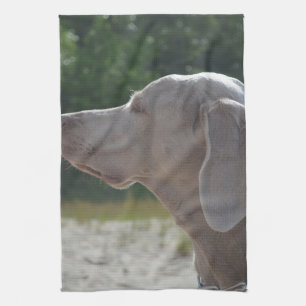 Sweet Weimaraner Dog Profile Theedoek