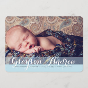 Sweet Welcome Deux Faire-part de naissance photo m
