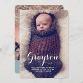 Sweet Welcome Deux Faire-part de naissance photo m (Devant / Derrière)