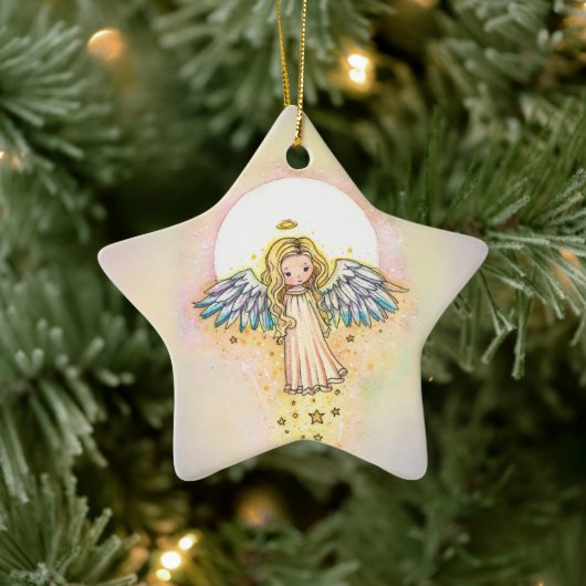 Sweet Whimsical Angel - kerstversiering Keramisch Ornament (Boom)