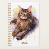 Sweet White Cat Waterverf Illustratie Planner (Voorkant)