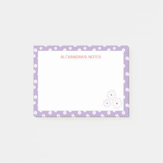 Sweet White Daisies Bloemenpatroon gepersonaliseer Post-it® Notes