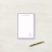 Sweet White Daisies Floral Pattern Post-it® Notes (Op bureau)