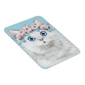 Sweet White Floral Cat Magneet (Rechterzijde)