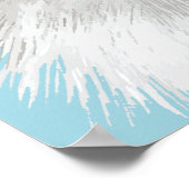 Sweet White Floral Cat Poster (Hoek)