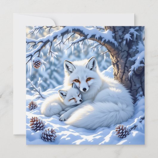 Sweet White Foxes in the Snow (Voorkant)