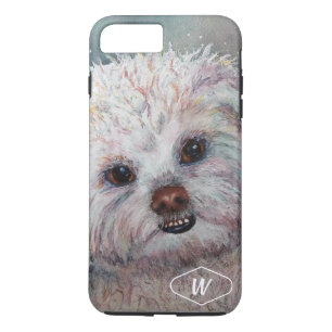SWEET WHITE MALTESE YORKIE MIX 	iPhone 8 PLUS / 7 PLUS HOESJE