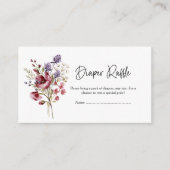 Sweet Wildflower Baby shower Luier Raffle Informatiekaartje (Voorkant)