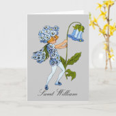 Sweet William - Flower Carte pour notes blanc (Fleur jaune)