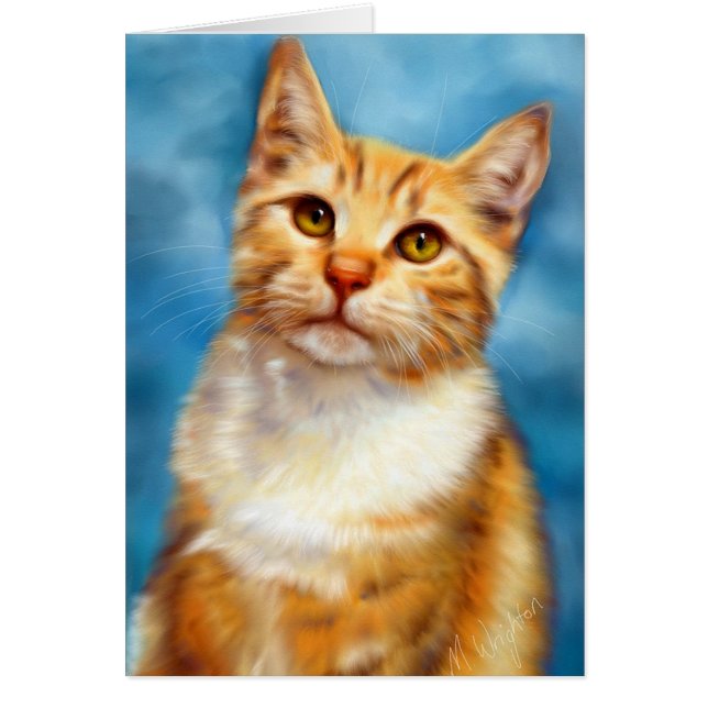 Sweet William - Oranje Tabby Cat Art (Voorkant)