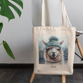 Sweet Winter Alpaca, op maat Tote Bag