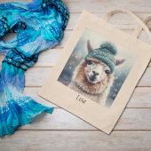 Sweet Winter Alpaca, op maat Tote Bag