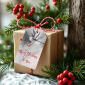 Sweet Winter Bird Kerstmis Cadeaulabel
