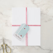 Sweet Winter Birds Kerstmis Cadeaulabel (Met Touw)