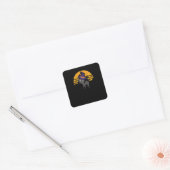 Sweet witch cat vierkante sticker (Envelop)