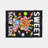Sweet With A Sour Side Funny Candy Patch Delicious Fleece Deken (Voorkant (Horizontaal))