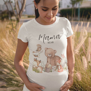 Sweet Woodland Animal Baby shower Mama Beer T-shirt