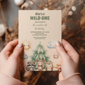 Sweet Woodland Dieren 1e verjaardag Kaart