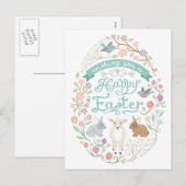 Sweet Woodland Easter Egg Briefkaart (Voorkant / Achterkant)