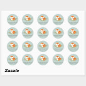 Sweet Woodland Fox Evenement Favor Seal Ronde Sticker (Vel)