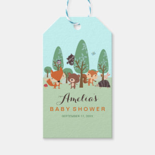 Sweet Woodland Friends Baby shower Cadeau Labels Cadeaulabel