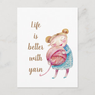Sweet Yarn Lover Briefkaart