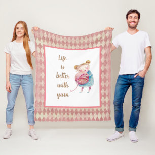 Sweet Yarn Lover Fleece Deken