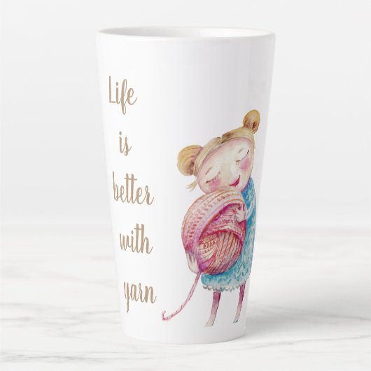 Sweet Yarn Lover Latte Mok (Voorkant)