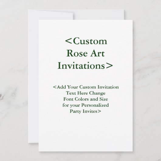 Sweet Yellow Rose Art Personnalisé Invitations (Dos)