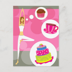 Sweet Yoga-kaart Briefkaart