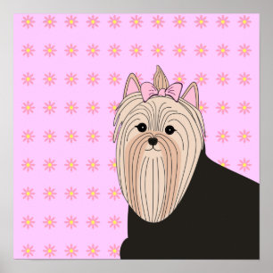 Sweet Yorkie Poster Print