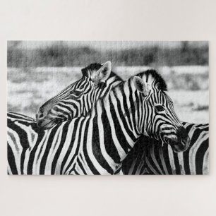 Sweet Zebra Paar zwart-wit, Jigzaag Puzzle Legpuzzel