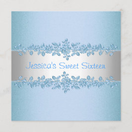 Sweet Zestien Blauwe Rozen Birthday Party Kaart