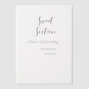 Sweet zestien verjaardag brunch 16e verjaardag naa vellum uitnodigingen