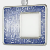 Sweet-zestien Verzilverd Kader Ornament (Links)