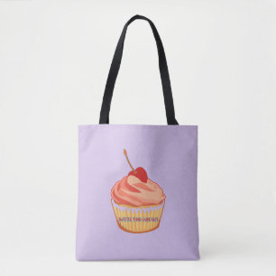 Sweeter dan Cupcakes Lavender Canvas tas