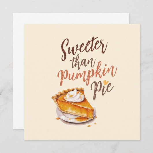 Sweeter dan Pumpkin Pie (Voorkant / Achterkant)