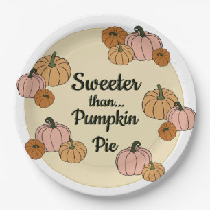 Sweeter dan Pumpkin Pie Papieren Bordje