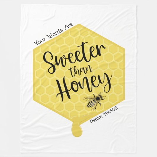 Sweeter Than Honey Fleece Deken (Voorkant)