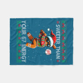 Sweeter Than Your 67 Energy Gingerbread Baseball C Fleece Deken (Voorkant (Horizontaal))