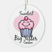 Sweetest Big Sister Personalized Ornament (Links)